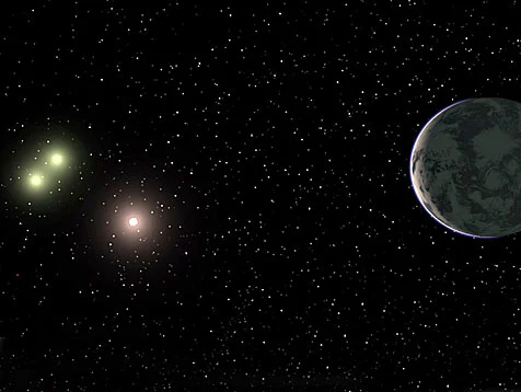 Астрономы нашли редкую тройную звездную систему