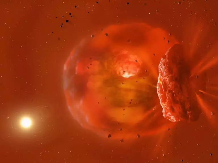 Астрономы впервые увидели излучение от столкновения двух планет