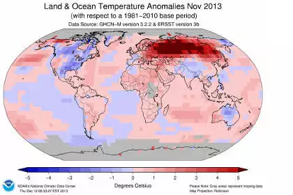 Ноябрь 2013 года признали самым теплым за всю историю наблюдений