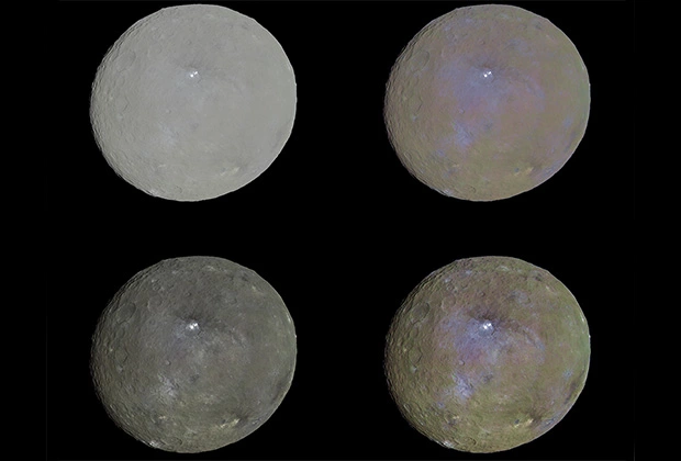 НАСА выложило в сеть архив сделанных станцией Dawn снимков Цереры
